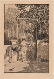 At the Gate (Am Thor), 1887. Creator: Max Klinger.