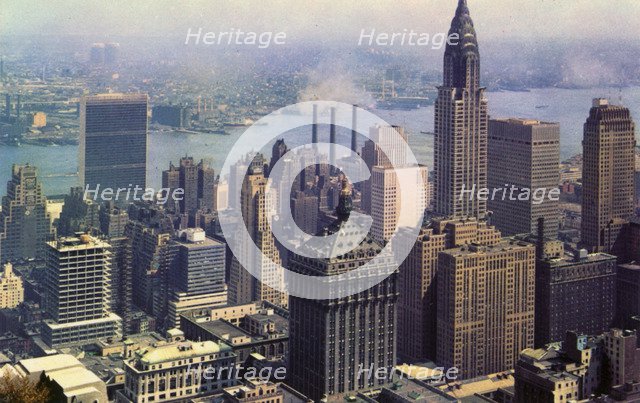 Looking southeast from the RCA Building, New York City, New York, USA, 1956. Artist: Unknown