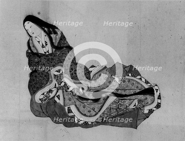 Court Lady, 18th-19th century. Creator: School of Katsushika Hokusai.