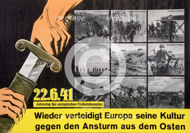 German anti-communist propaganda poster, c1941-c1945. Artist: Unknown