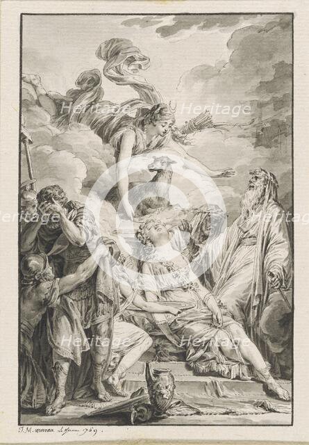 The Sacrifice of Iphigenia, 1769. Creator: Jean-Michel Moreau.