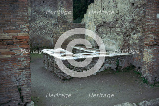 Roman food-shop in Herculaneum, 1st century. Artist: Unknown