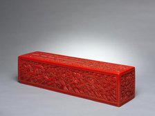 Carved Lacquer Scroll Box, 1736-95. Creator: Unknown.