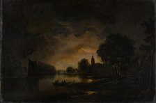 River View by Moonlight, c.1850-c.1875. Creator: Unknown.