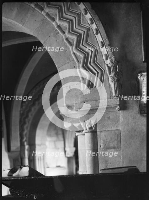 St John's Church, Elkstone, Cotswold, Gloucestershire, 1920-1940. Creator: Marjory L Wight.