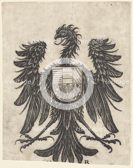 Coat of Arms with a Single Eagle, c. 1505. Creator: Hans Burgkmair, the Elder.