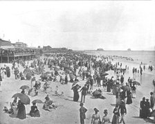 The Beach at Atlantic City, New Jersey, USA, c1900.  Creator: Unknown.