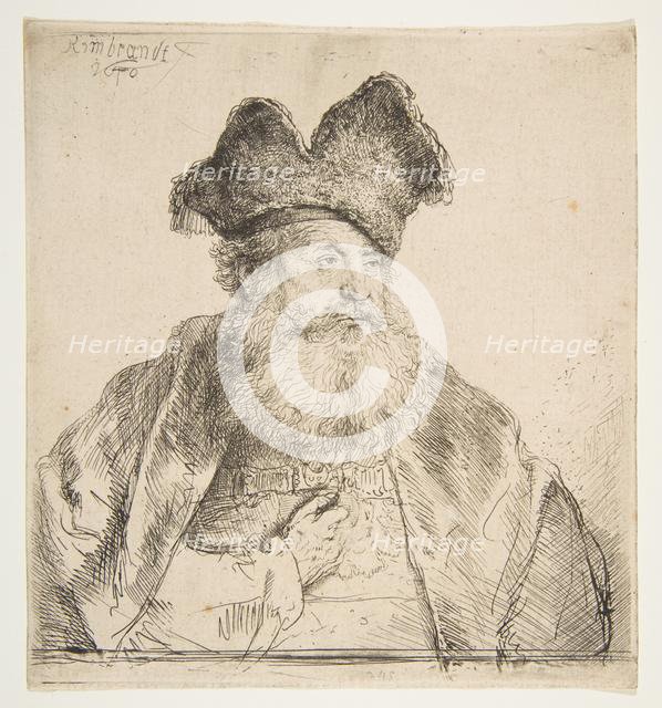 Old Man with a Divided Fur Cap. Creator: Rembrandt Harmensz van Rijn.