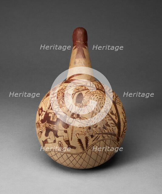 Ceremonial Vessel Depicting a Deer-Hunting Scene, 100 B.C./A.D. 500. Creator: Unknown.