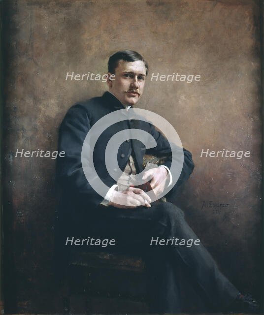 Portrait of Jean-Baptiste Pasteur, 1881. Creator: Edelfelt; Albert Gustaf Aristides (1854-1905).