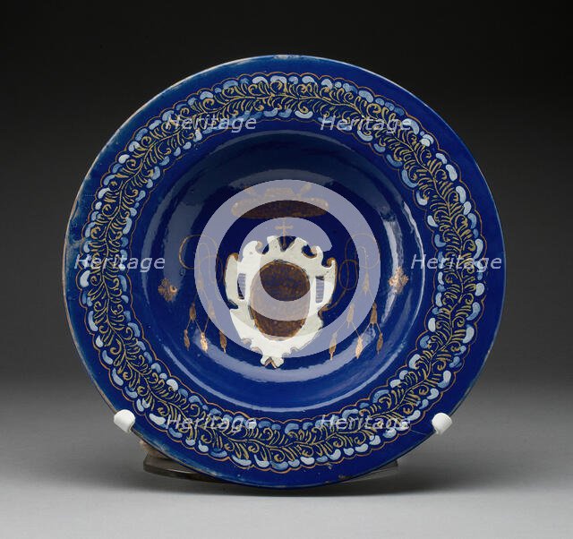 Plate with (Effaced) Arms of an Ecclesiastical Patron, Castelli, c. 1575/1600. Creator: Unknown.