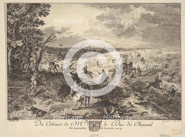 Robbery on a Road after a painting in the collection of the Duc de Choiseul, 1771. Creator: Louis Germain.