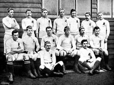The International Rugby Football-Match at Richmond on March 9: the English team, 1895. Creator: Russell & Sons.