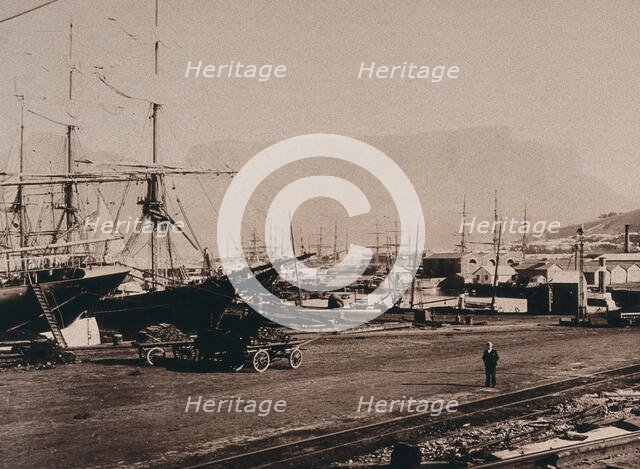 Cape Town, South Africa: The docks at Cape Town, 1896. Creator: GW Wilson and Company.