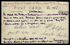 William Philby's first day at Big Pit, 1903. Creator: Unknown.