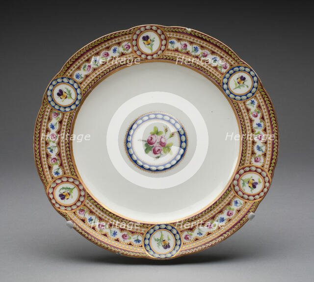 Plate, Sèvres, 1784. Creators: Sèvres Porcelain Manufactory, Antoine-Toussaint Cornailles.