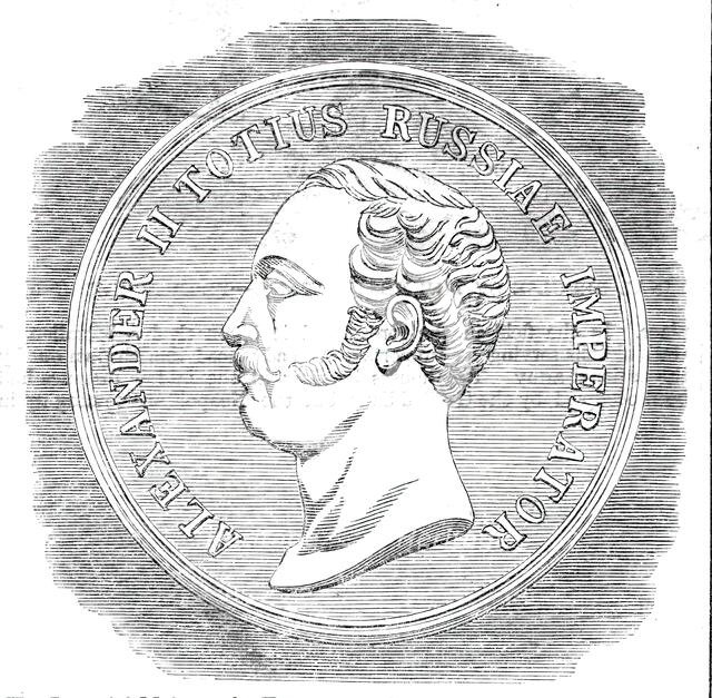 The Russian Gold Medal of Merit, 1860. Creator: Unknown.