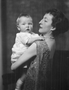 Eames, Claire [i.e. Clare], and baby, portrait photograph, 1926 Feb. 11. Creator: Arnold Genthe.
