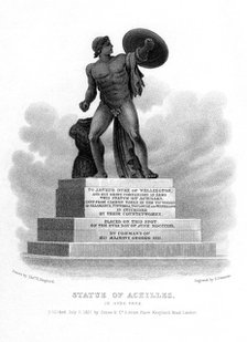 Statue of Achilles, Hyde Park, London, 1827.Artist: S Freeman