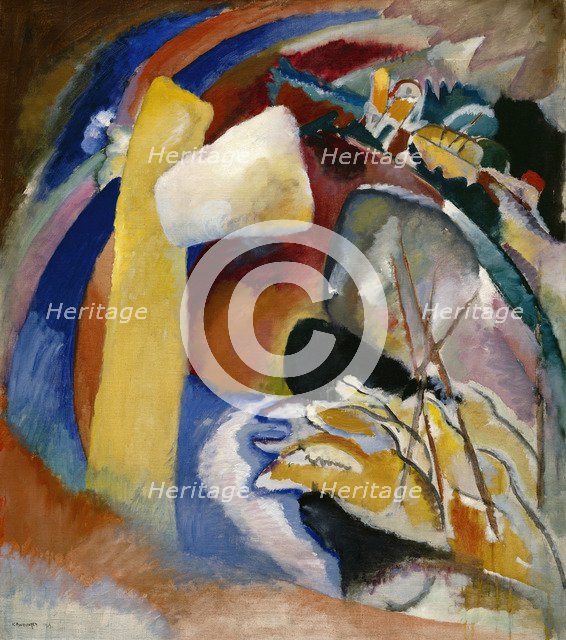 Study for Painting with White Form, 1913. Artist: Kandinsky, Wassily Vasilyevich (1866-1944)