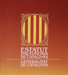 Cover of  the Statute of Catalonia, 1977.