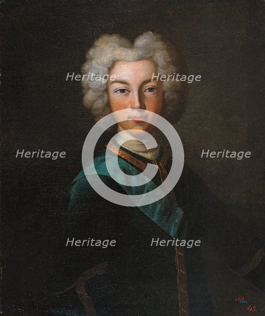 Portrait of the Tsar Peter II of Russia (1715-1730), End 1720s. Artist: Luedden, Johann Paul (?-1739)