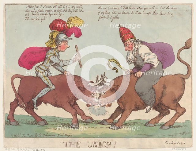 The Union, January 1, 1801., January 1, 1801. Creator: Thomas Rowlandson.