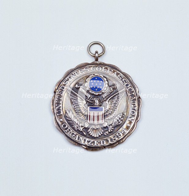 Silver contestants medal, USGA Amateur Championship, 1894. Artist: Unknown