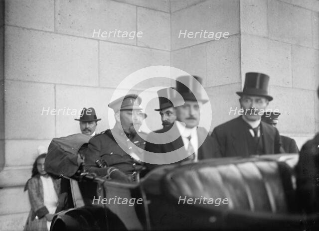 Belgian Mission To U.S. In Auto, Left, Maj. Osterreith, 1917. Creator: Harris & Ewing.