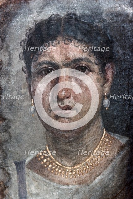 A Fayum portrait of Aline, also known as Ténos, 1st century. Artist: Unknown