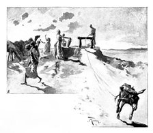 A Visit to Tafilet: a well at sunset, 1895. Creator: George Meisenbach.