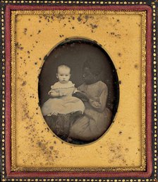 Portrait of a Child and Young Woman, c. 1850. Creator: Unknown.