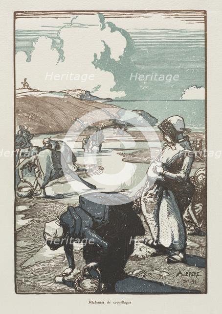 Les Pêcheuses de Pignons, Saint-Jean-de-Mont, 1903 . Creator: Auguste Louis Lepère (French, 1849-1918).