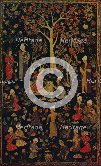 'Persian Papier Mache Book Cover', c1600. Artist: Unknown.