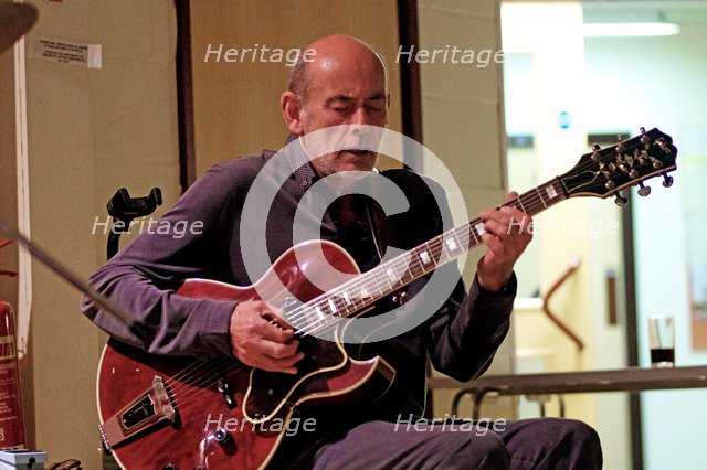 Mick Hanson, Steyning Jazz Club, Steyning, West Sussex, May 2016. Artist: Brian O'Connor.