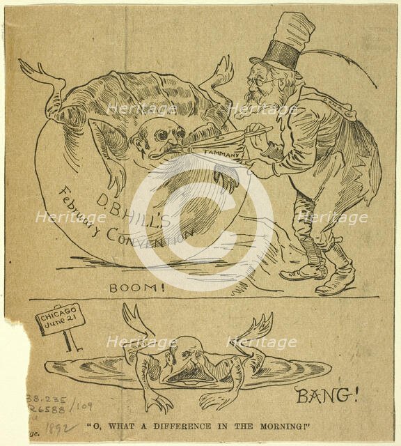 O, What A Difference In The Morning!, 1892. Creator: Unknown.