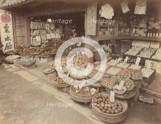 Orange Shop, 1870s-1890s. Creator: Kusakabe Kimbei.