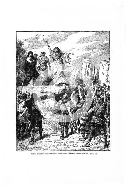 The Druids Inciting the Britons to Oppose the Landing of the Romans. Creator: Zier, Édouard François (1856-1924).