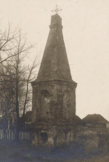 Obelisk monument placed on the grave of the fallen during the Swedish Deluge, Grabów, c1920-30. Creator: Unknown.