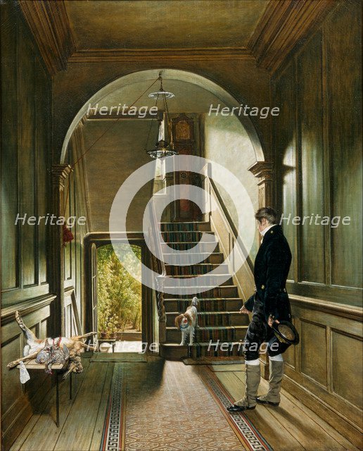 The Staircase of the London Residence of the Painter, 1828. Artist: Wonder, Pieter Christoffel (1780-1852)