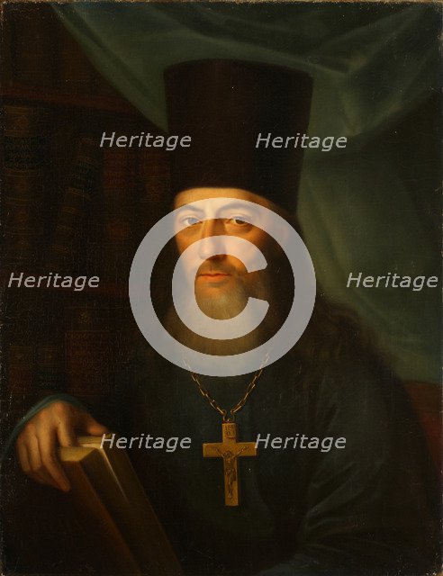 Portrait of the writer Ioann Ioannovich Krasovsky (1746-1811), 1819. Artist: Zalessky, Jacob (1799-1891)