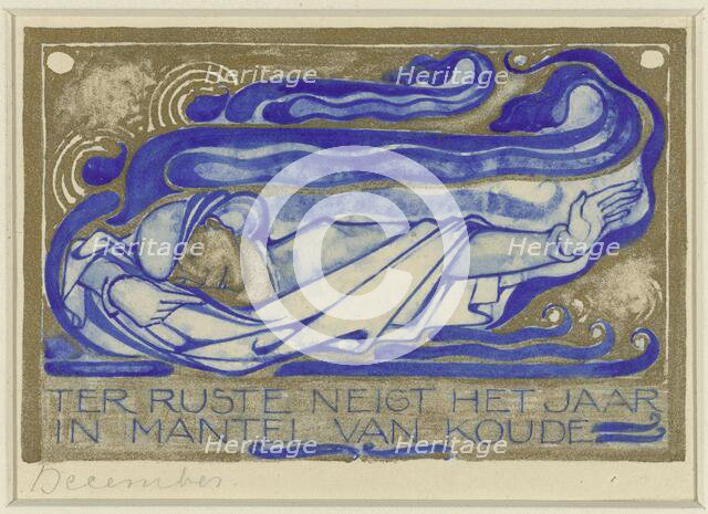 The year rests in a cold cloak, December, c. 1929. Creator: Willem Arondeus.