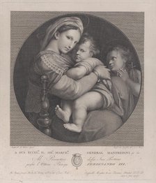 Madonna of the chair (Madonna della Seggiola), 1793. Creator: Raphael Morghen.