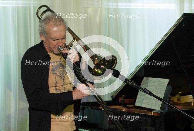 Christian Muthspiel, Simple Songs, Watermill Jazz Club, Dorking, Surrey, 2019. Creator: Brian O'Connor.