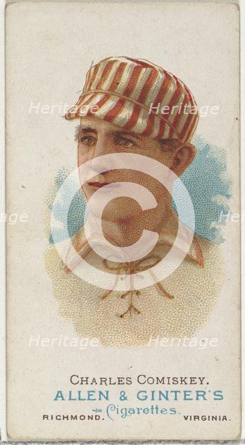 Charles Comiskey, Baseball Player, from World's Champions, Series 1 (N28) for Allen & Gint..., 1887. Creator: Allen & Ginter.
