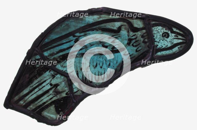 Glass Fragment, French (?), 13th-14th century. Creator: Unknown.