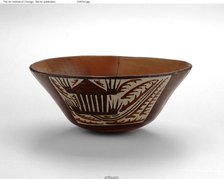 Open Bowl with Areas Depicting Abstract Plants and Animal Motifs, 180 B.C./A.D. 500. Creator: Unknown.