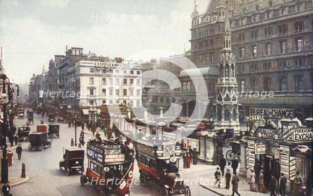 Charing Cross and the Strand, London, c1910. Creator: Unknown.