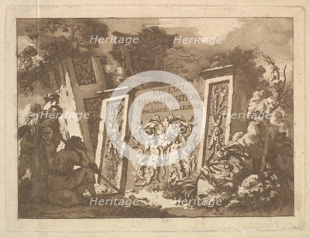 Frontispiece, from Recueil de Compositions par Lagrenée Le Jeune (Collection of Compositio..., 1782. Creator: Jean Jacques Lagrenee.