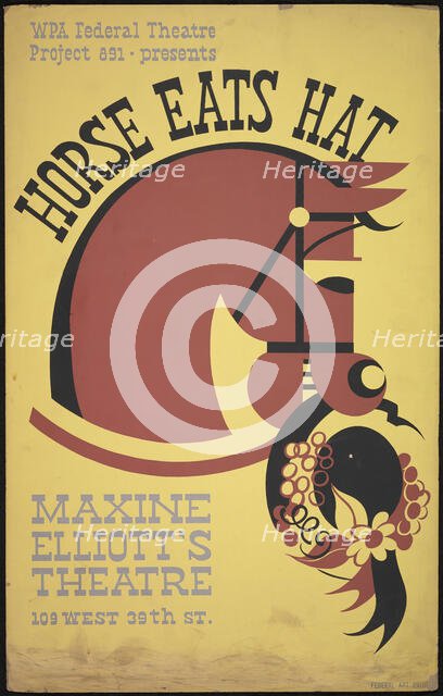 Horse Eats Hat, New York, 1936. Creator: Unknown.